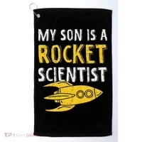 My Son Is A Rocket Scientist Rocket Aerospace Expert Golf Towel thumb 0