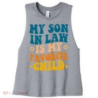 My Son In Law Is My Favorite Child Women's Racerback Cropped Tank thumb 0