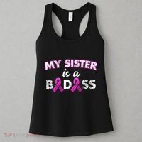 My Sister is a Badass Breast Cancer Shirt Women's Tank Top thumb 3