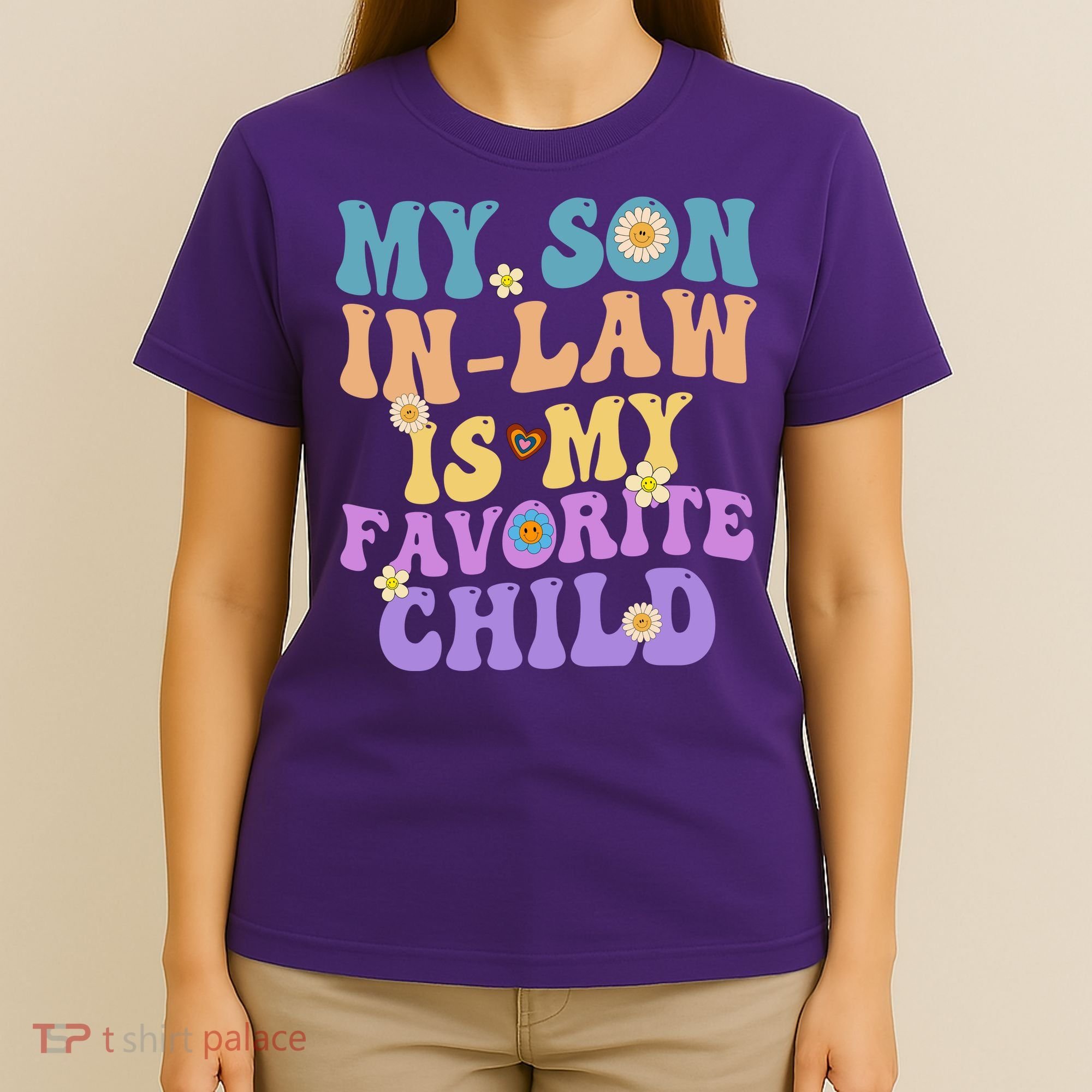 My Son In Law Is My Favorite Child Funny Family Humor Groovy T-Shirt