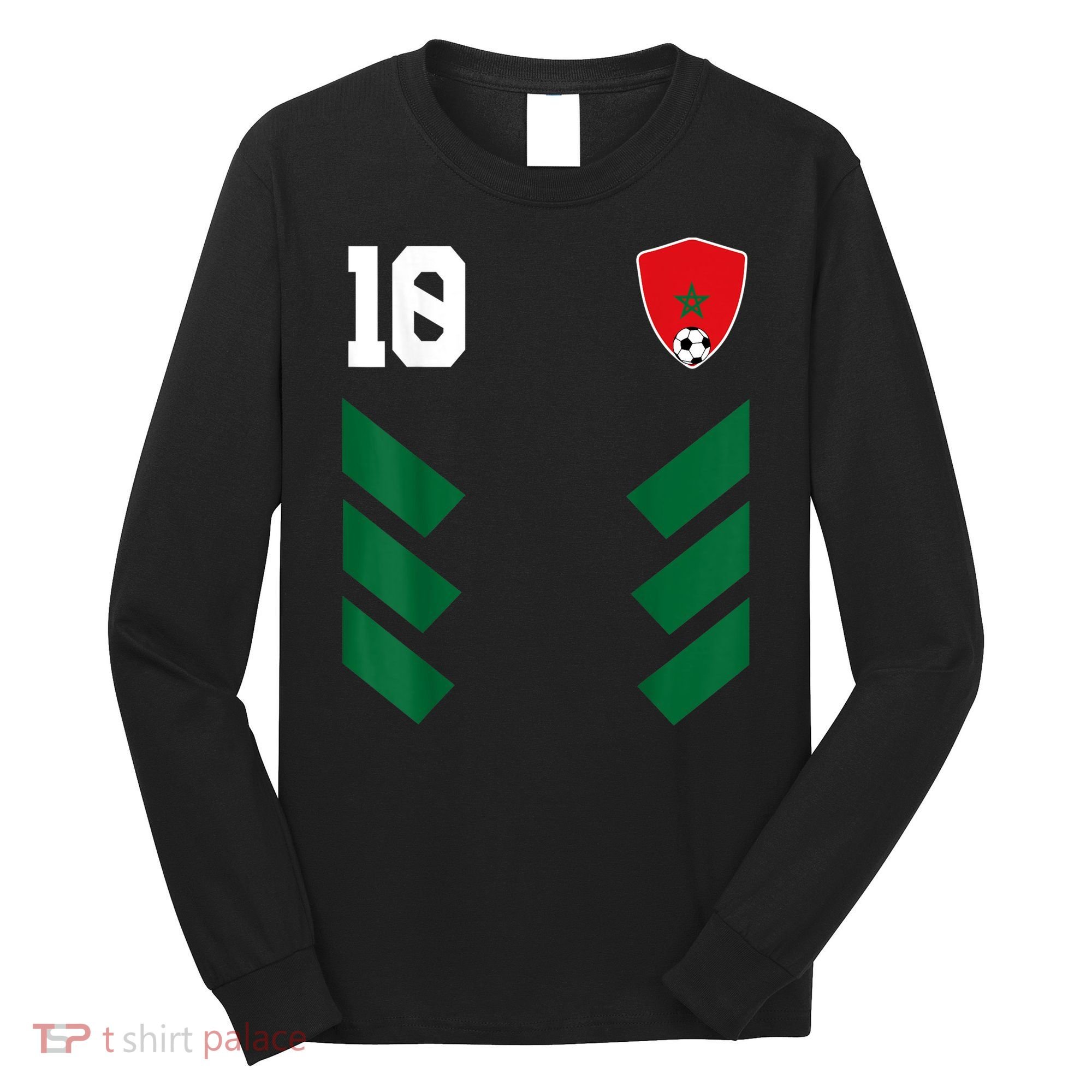Morocco Soccer Jersey Moroccan Football Shirt Flag Long Sleeve Shirt