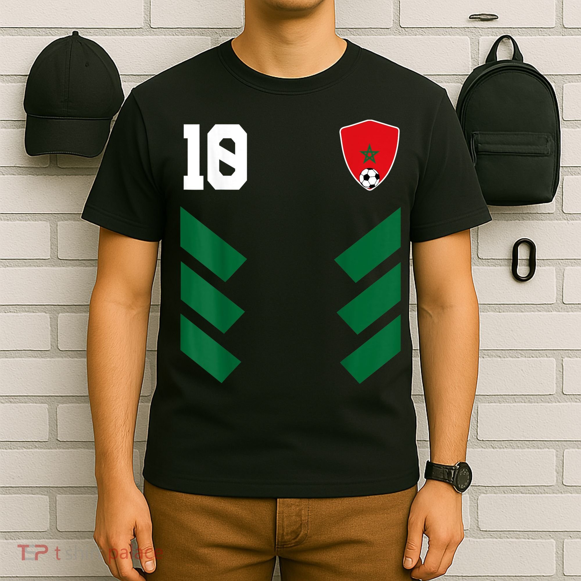 Morocco Soccer Jersey Moroccan Football Shirt Flag T-Shirt