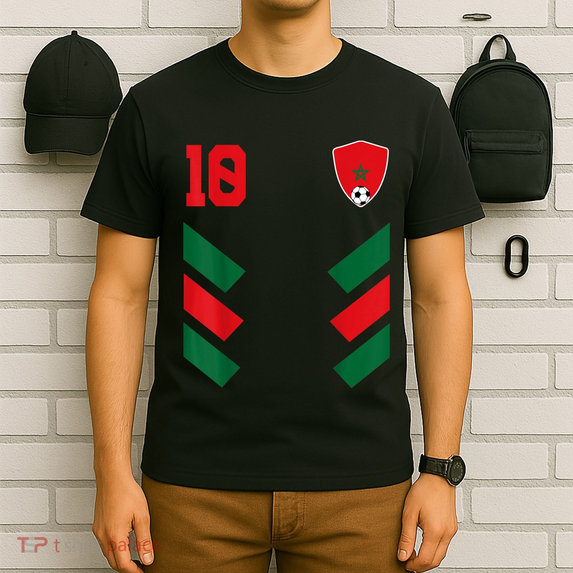 Morocco Soccer Jersey Moroccan Football Shirt Flag T-Shirt