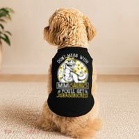 Mimi Saurus Jurasskicked Sunflower Grandma T Rex Gift Doggie Tank thumb 2
