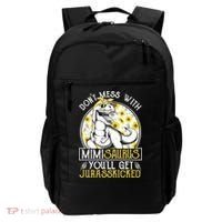 Mimi Saurus Jurasskicked Sunflower Grandma T Rex Gift Backpack thumb 0