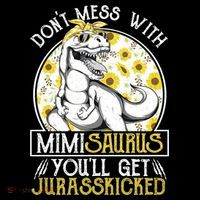 Mimi Saurus Jurasskicked Sunflower Grandma T Rex Gift Coffee Mug thumb 5