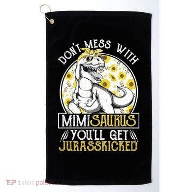 Mimi Saurus Jurasskicked Sunflower Grandma T Rex Gift Golf Towel