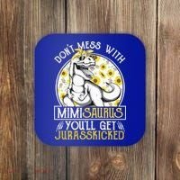 Mimi Saurus Jurasskicked Sunflower Grandma T Rex Gift Coaster thumb 0