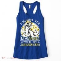 Mimi Saurus Jurasskicked Sunflower Grandma T Rex Gift Women's Tank Top thumb 0