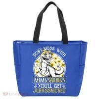 Mimi Saurus Jurasskicked Sunflower Grandma T Rex Gift Tote Bag thumb 0