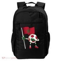Morocco Soccer Jersey Moroccan Flag Football Dab Funny Backpack thumb 0