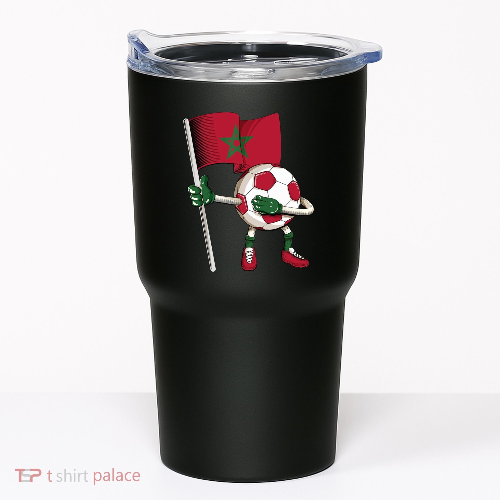 Morocco Soccer Jersey Moroccan Flag Football Dab Funny Tumbler