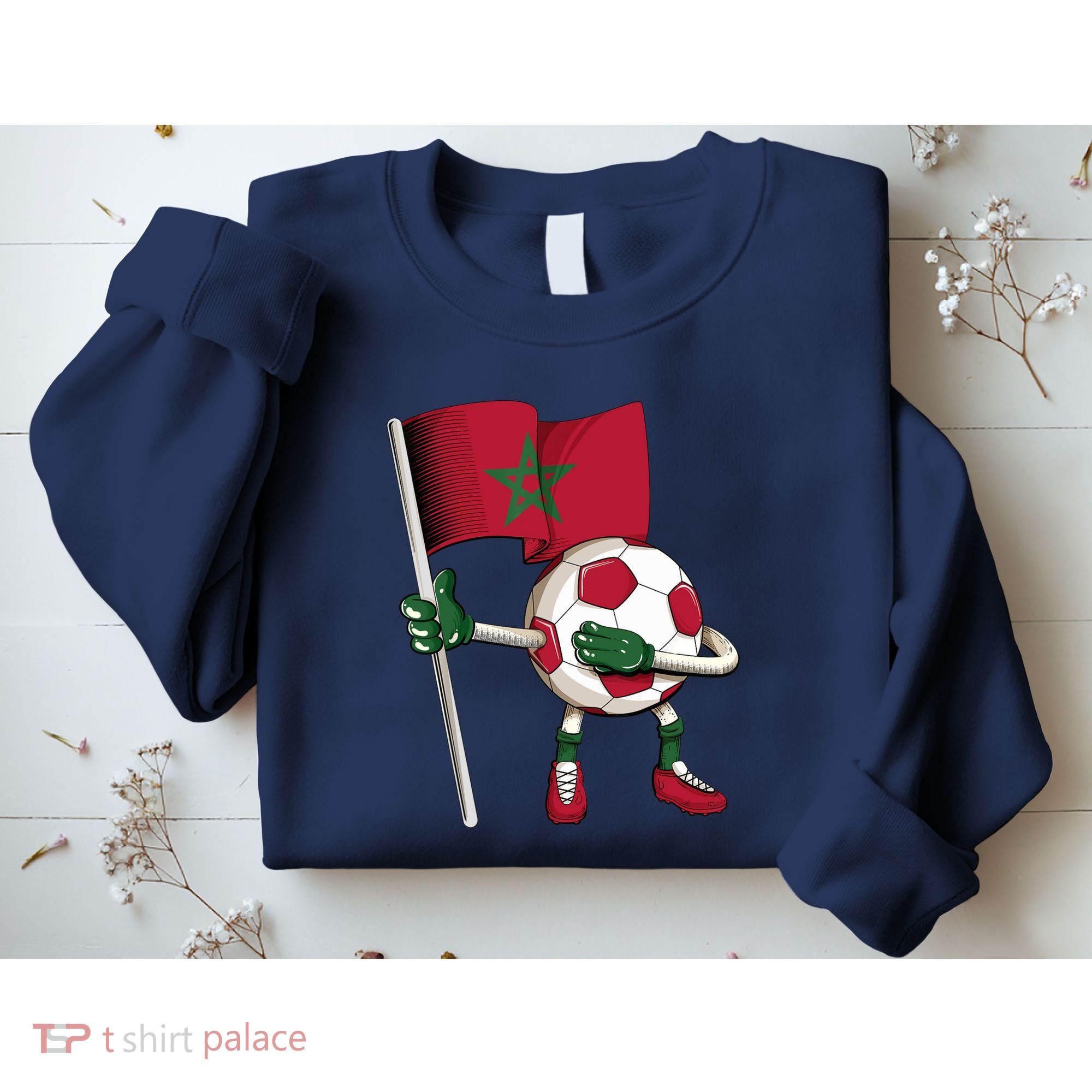 Morocco Soccer Jersey Moroccan Flag Football Dab Funny Sweatshirt