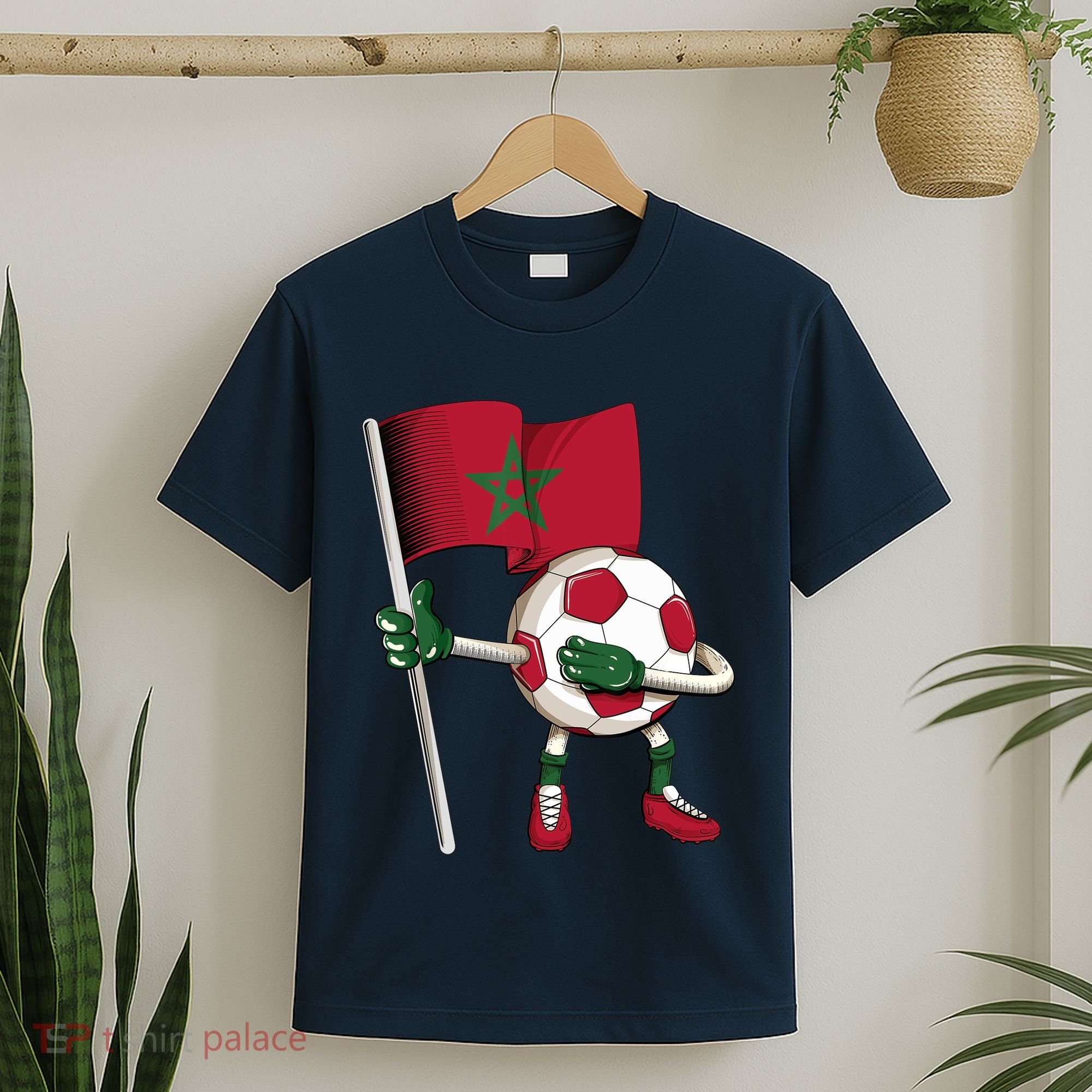 Morocco Soccer Jersey Moroccan Flag Football Dab Funny T-Shirt