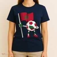 Morocco Soccer Jersey Moroccan Flag Football Dab Funny T-Shirt thumb 4