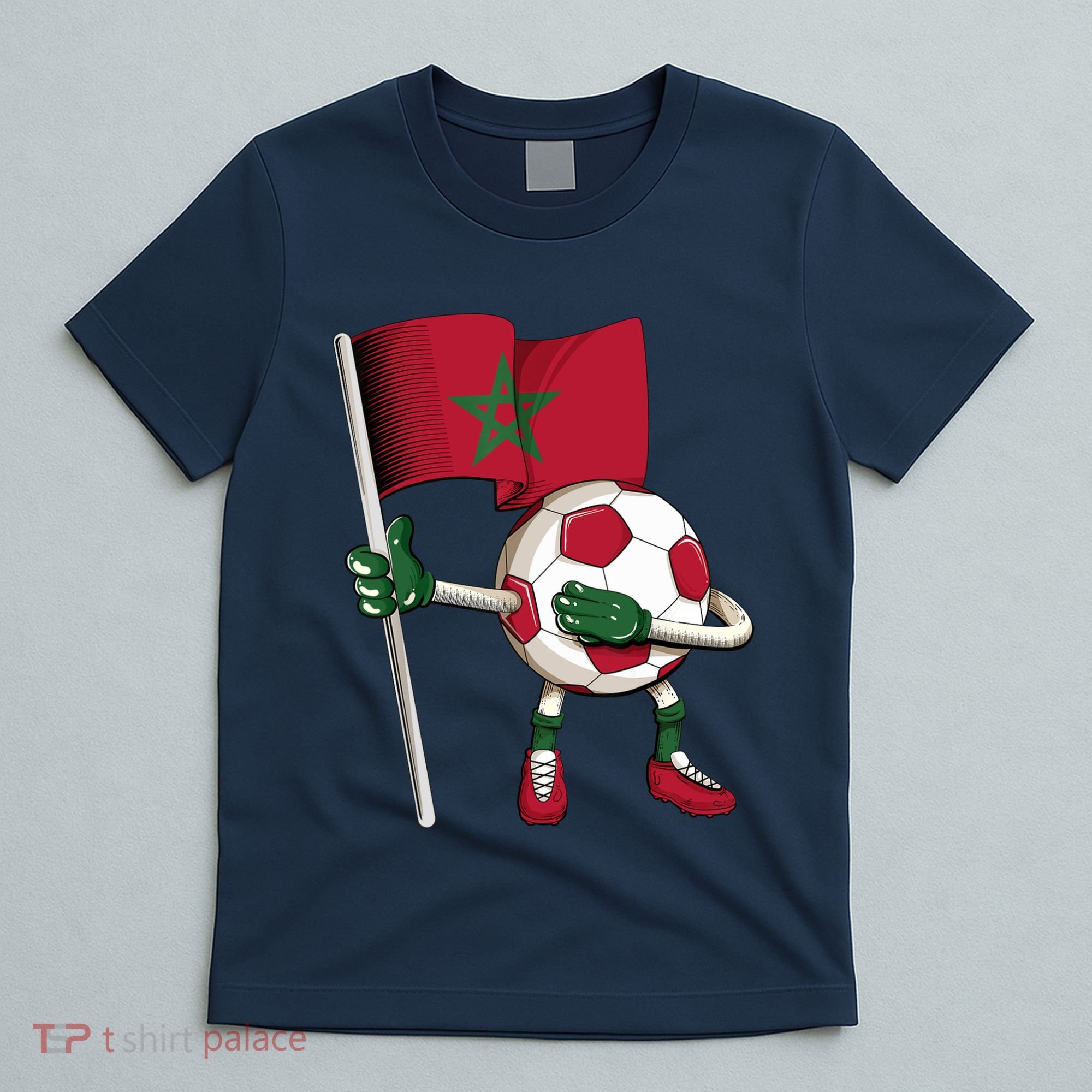 Morocco Soccer Jersey Moroccan Flag Football Dab Funny T-Shirt