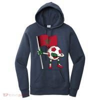Morocco Soccer Jersey Moroccan Flag Football Dab Funny Women's Hoodie thumb 0