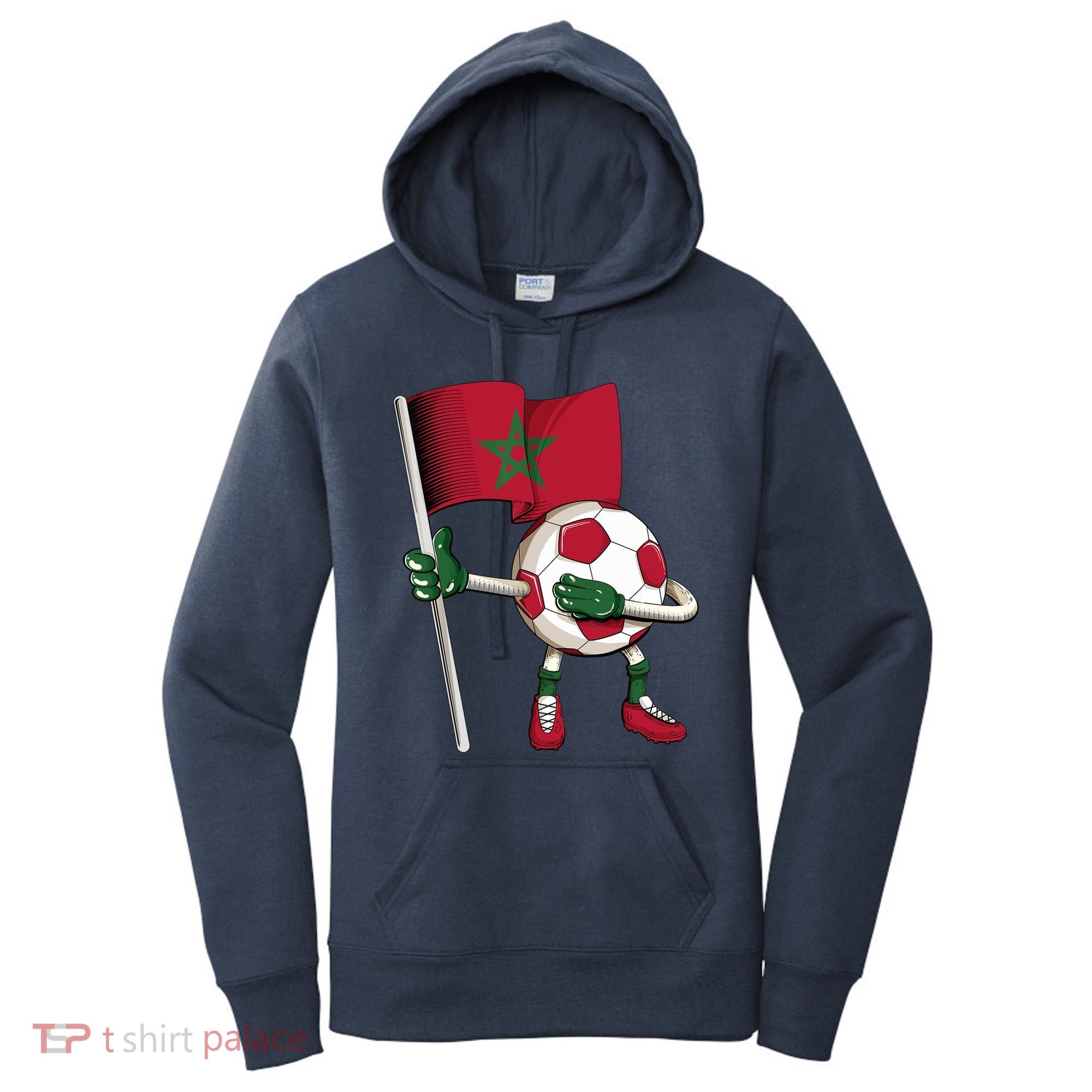Morocco Soccer Jersey Moroccan Flag Football Dab Funny Women's Hoodie