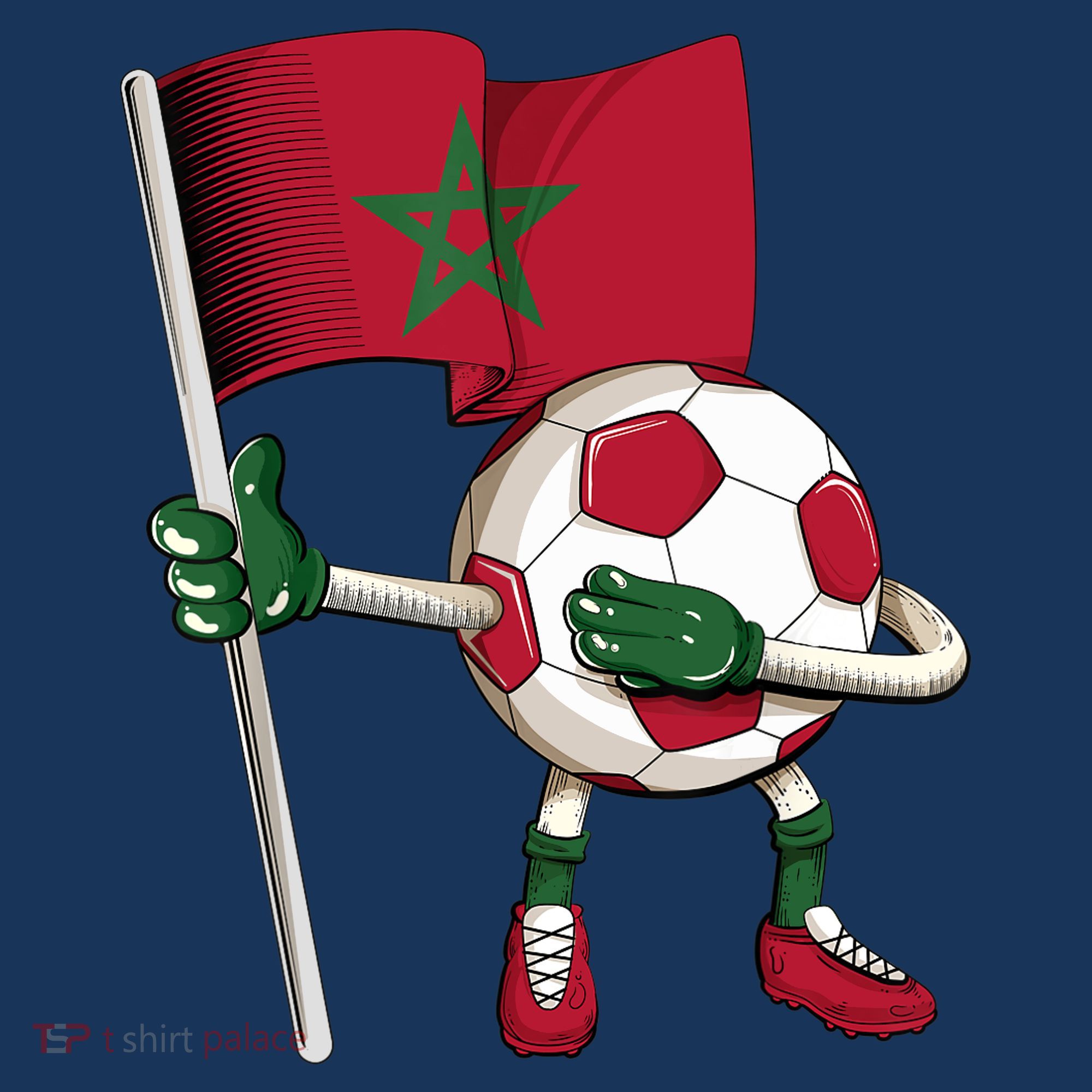 Morocco Soccer Jersey Moroccan Flag Football Dab Funny Mousepad