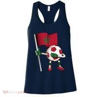 Morocco Soccer Jersey Moroccan Flag Football Dab Funny Women's Tank Top thumb 0