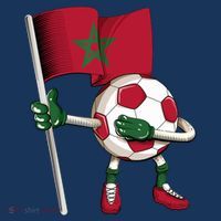 Morocco Soccer Jersey Moroccan Flag Football Dab Funny Women's Tank Top thumb 5
