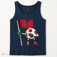 Morocco Soccer Jersey Moroccan Flag Football Dab Funny Tank Top thumb 2