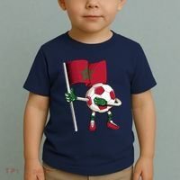 Morocco Soccer Jersey Moroccan Flag Football Dab Funny Toddler T-Shirt thumb 2