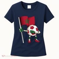 Morocco Soccer Jersey Moroccan Flag Football Dab Funny Women's T-Shirt thumb 0