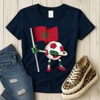 Morocco Soccer Jersey Moroccan Flag Football Dab Funny Women's T-Shirt thumb 3