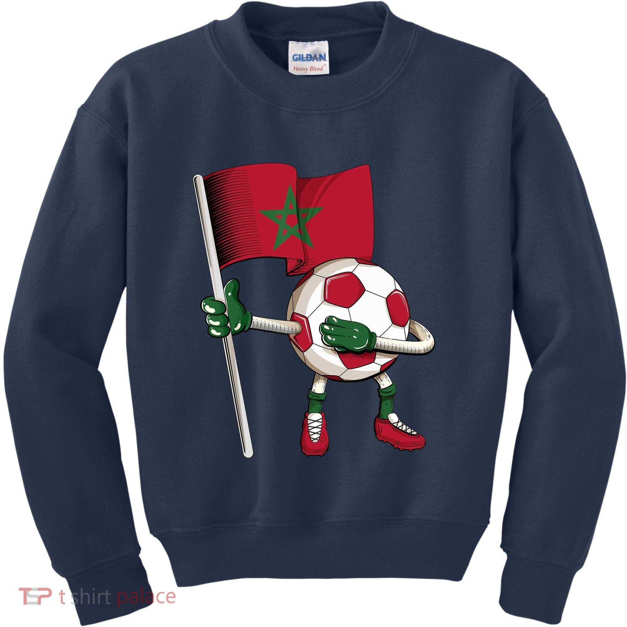 Morocco Soccer Jersey Moroccan Flag Football Dab Funny Kids Sweatshirt