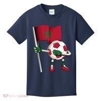 Morocco Soccer Jersey Moroccan Flag Football Dab Funny Kids T-Shirt thumb 0