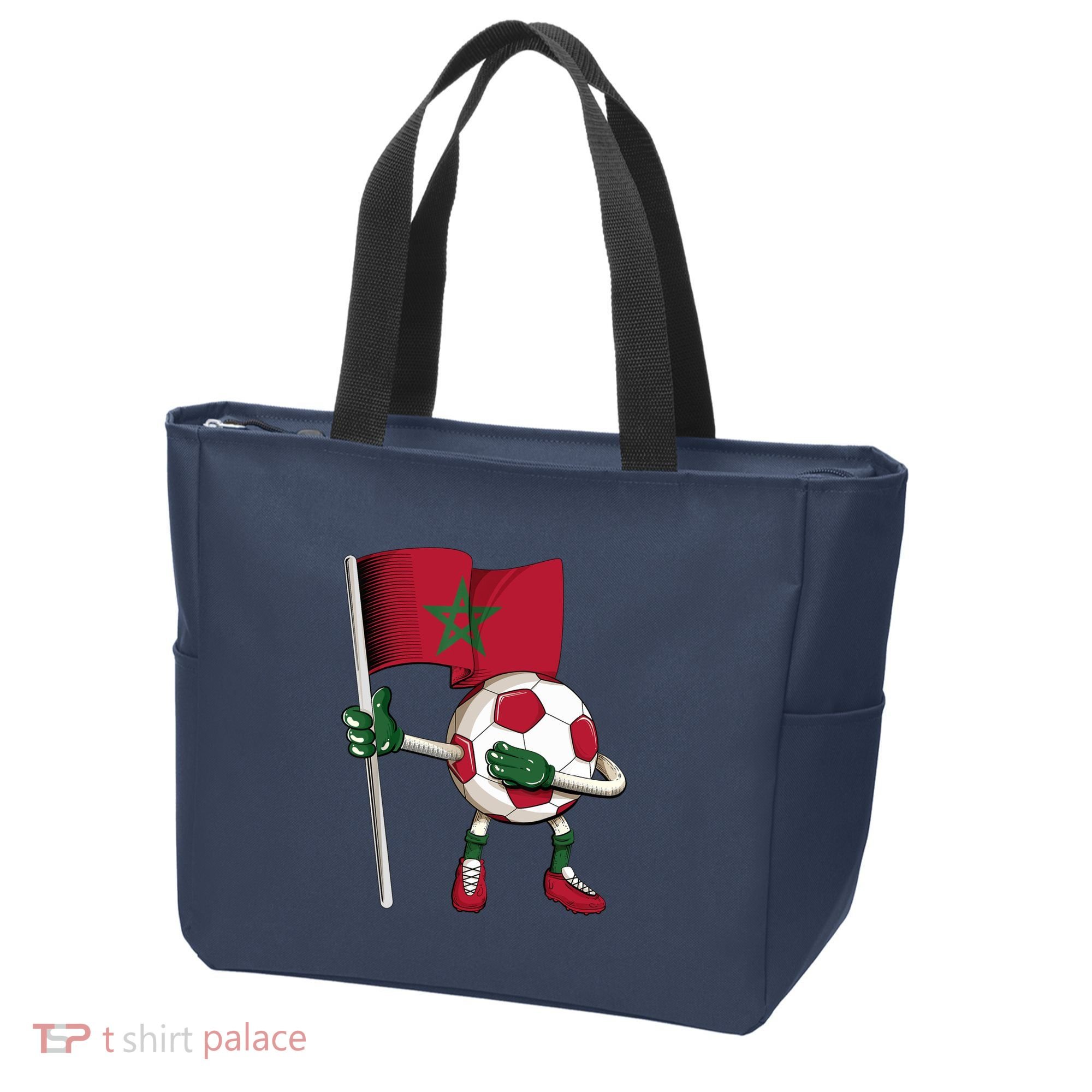 Morocco Soccer Jersey Moroccan Flag Football Dab Funny Tote Bag