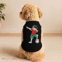 Morocco Soccer Jersey Dabbing Boy National Flag Doggie Tank thumb 2