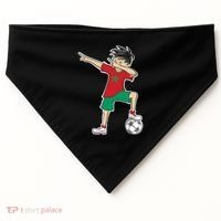 Morocco Soccer Jersey Dabbing Boy National Flag USA-Made Doggie Bandana thumb 0
