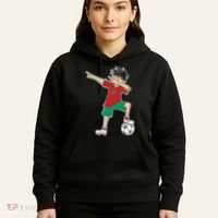 Morocco Soccer Jersey Dabbing Boy National Flag Hoodie thumb 5