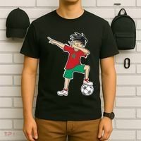 Morocco Soccer Jersey Dabbing Boy National Flag T-Shirt thumb 6