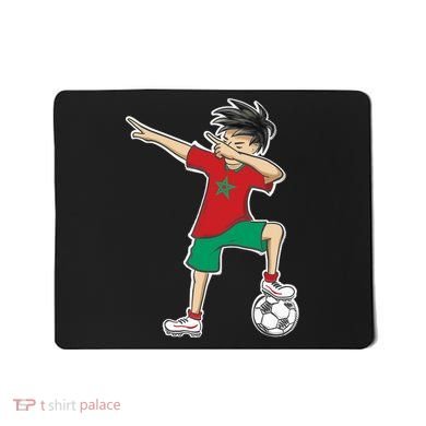 Morocco Soccer Jersey Dabbing Boy National Flag Mousepad
