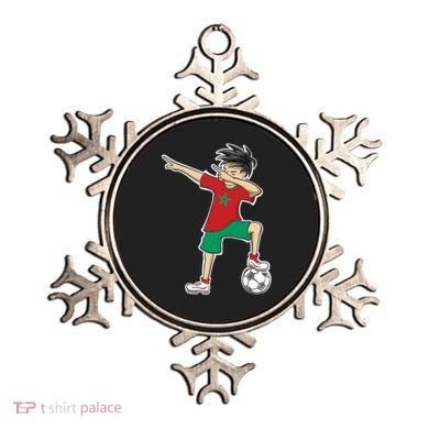 Morocco Soccer Jersey Dabbing Boy National Flag Ornament