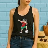 Morocco Soccer Jersey Dabbing Boy National Flag Women's Tank Top thumb 2