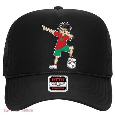 Morocco Soccer Jersey Dabbing Boy National Flag Hat
