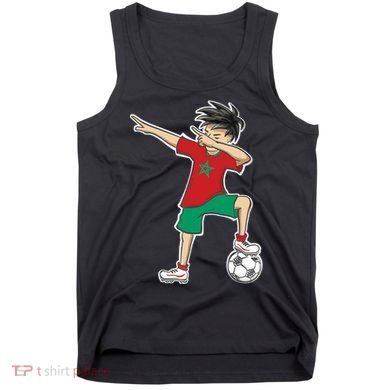 Morocco Soccer Jersey Dabbing Boy National Flag Tank Top