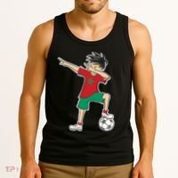 Morocco Soccer Jersey Dabbing Boy National Flag Tank Top thumb 3