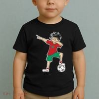 Morocco Soccer Jersey Dabbing Boy National Flag Toddler T-Shirt thumb 2