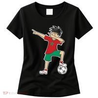 Morocco Soccer Jersey Dabbing Boy National Flag Women's T-Shirt thumb 0