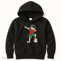 Morocco Soccer Jersey Dabbing Boy National Flag Kids Hoodie thumb 0