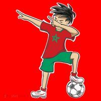 Morocco Soccer Jersey Dabbing Boy National Flag Santa Hat thumb 1