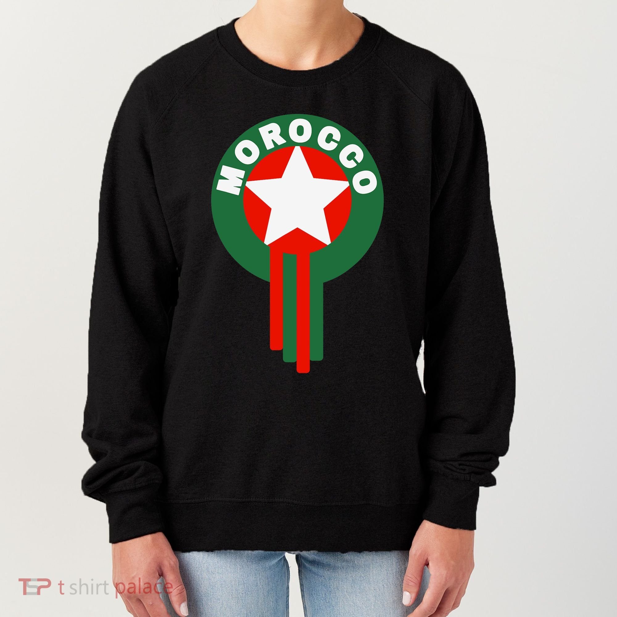 Morocco Soccer Jersey Gift Morocco Football Fans Women's Sweatshirt