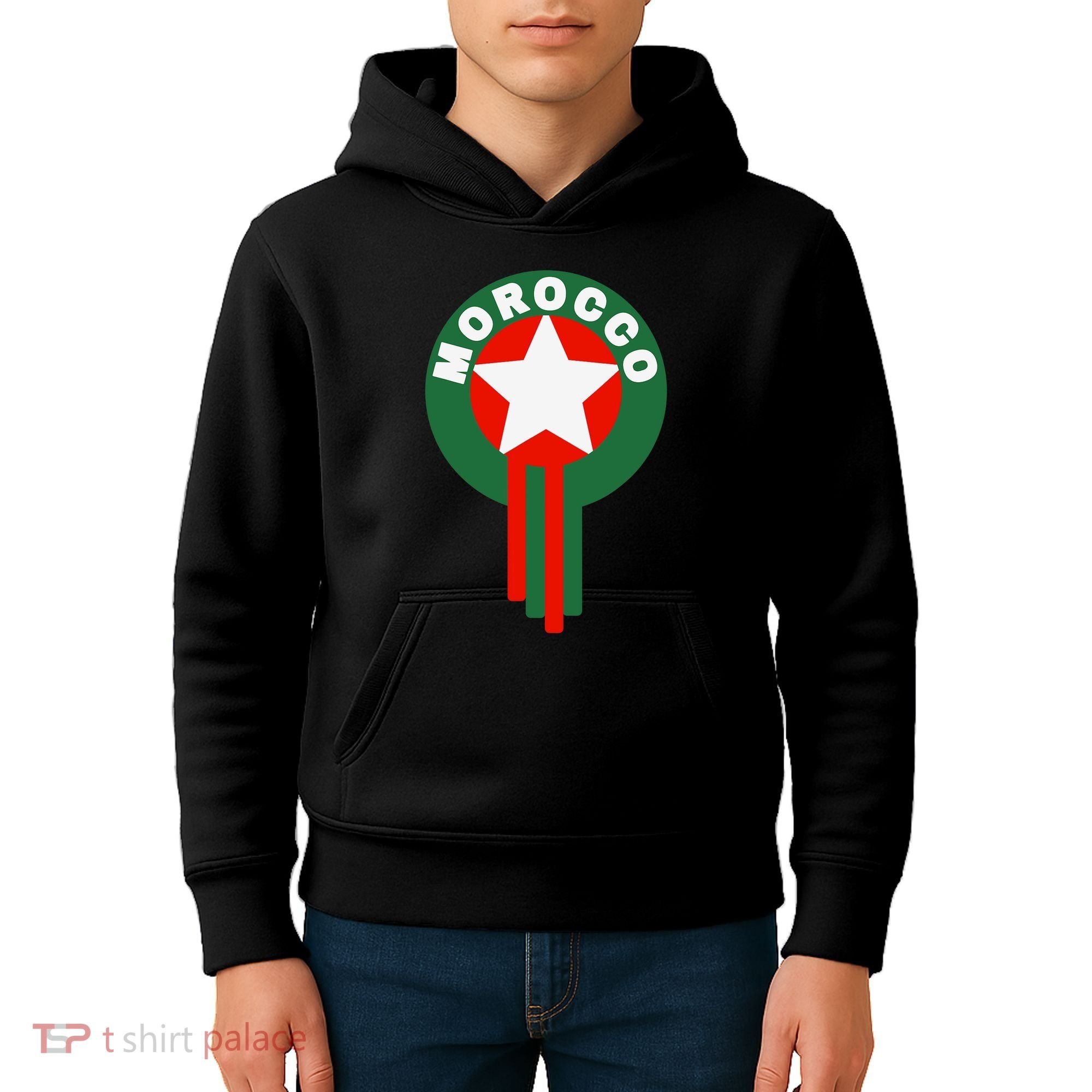 Morocco Soccer Jersey Gift Morocco Football Fans Kids Hoodie