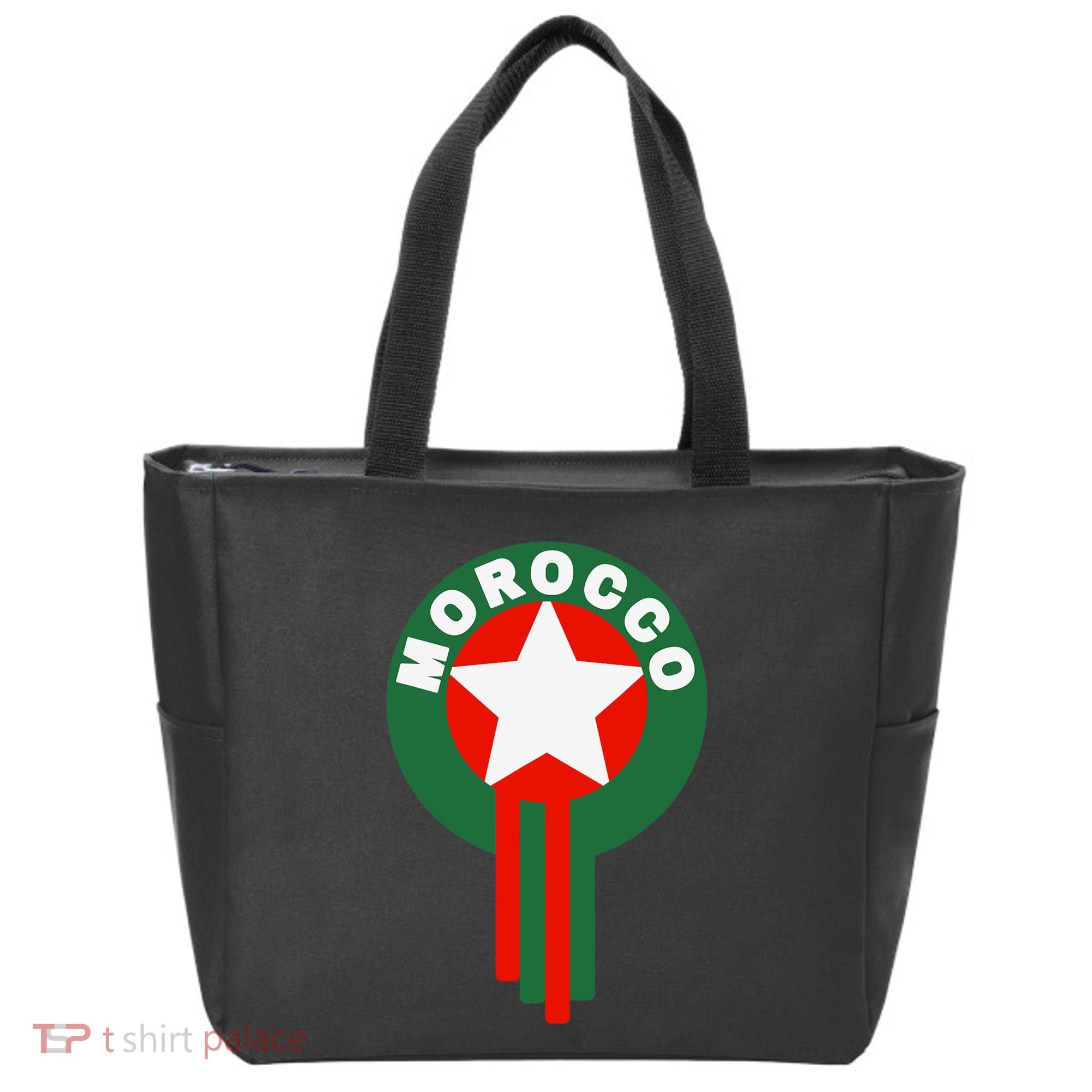 Morocco Soccer Jersey Gift Morocco Football Fans Tote Bag
