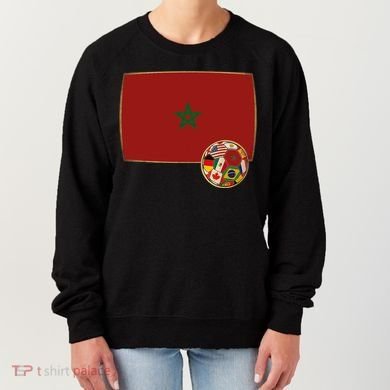 Morocco Soccer Jersey Morocco Flag Women's Sweatshirt